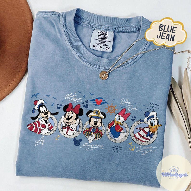 Vintage Mickey & friends signature Disney Cruise Line shirt, Family matching Wish Dream Magic Wonder Destiny Treasure Fantasy shirt bild 1