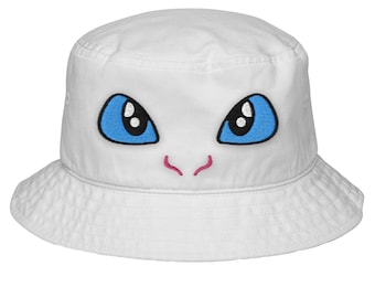 Night Fury Light Fury embroidered Denim Hat, Embroidery Bucket hat Baseball hat cap, Disney trip 2025 Universal Studios Epic Universe hat