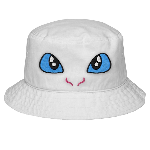 Night Fury Light Fury Embroidered Denim Hat, Embroidery Bucket Hat