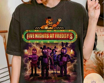 Vintage Retro Five Nights at Freddy's T-shirt sweatshirt Gift for her him Horror movie Fan shirt Croptop Baby tee shirt