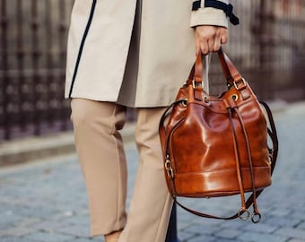 Ledertasche, handgemachte Ledertasche, Handtasche, Frau Ledertasche, elegante Ledertasche, made in Italy Handtasche