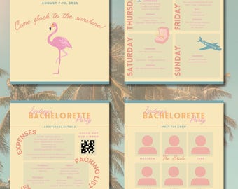 Itinerario de despedida de soltera PERSONALIZADO - Fin de semana de despedida de soltera en Palm Springs / Hecho a pedido / ¡Diseñamos, usted imprime y envía!