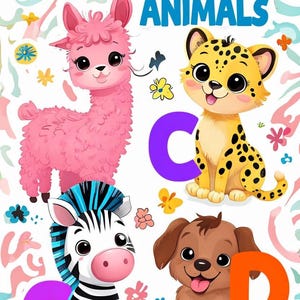 ABC Animals Colouring, ABC colouring page, ABC colouring pages, printable colouring pages, kawaii colouring pages, animal coloring pages