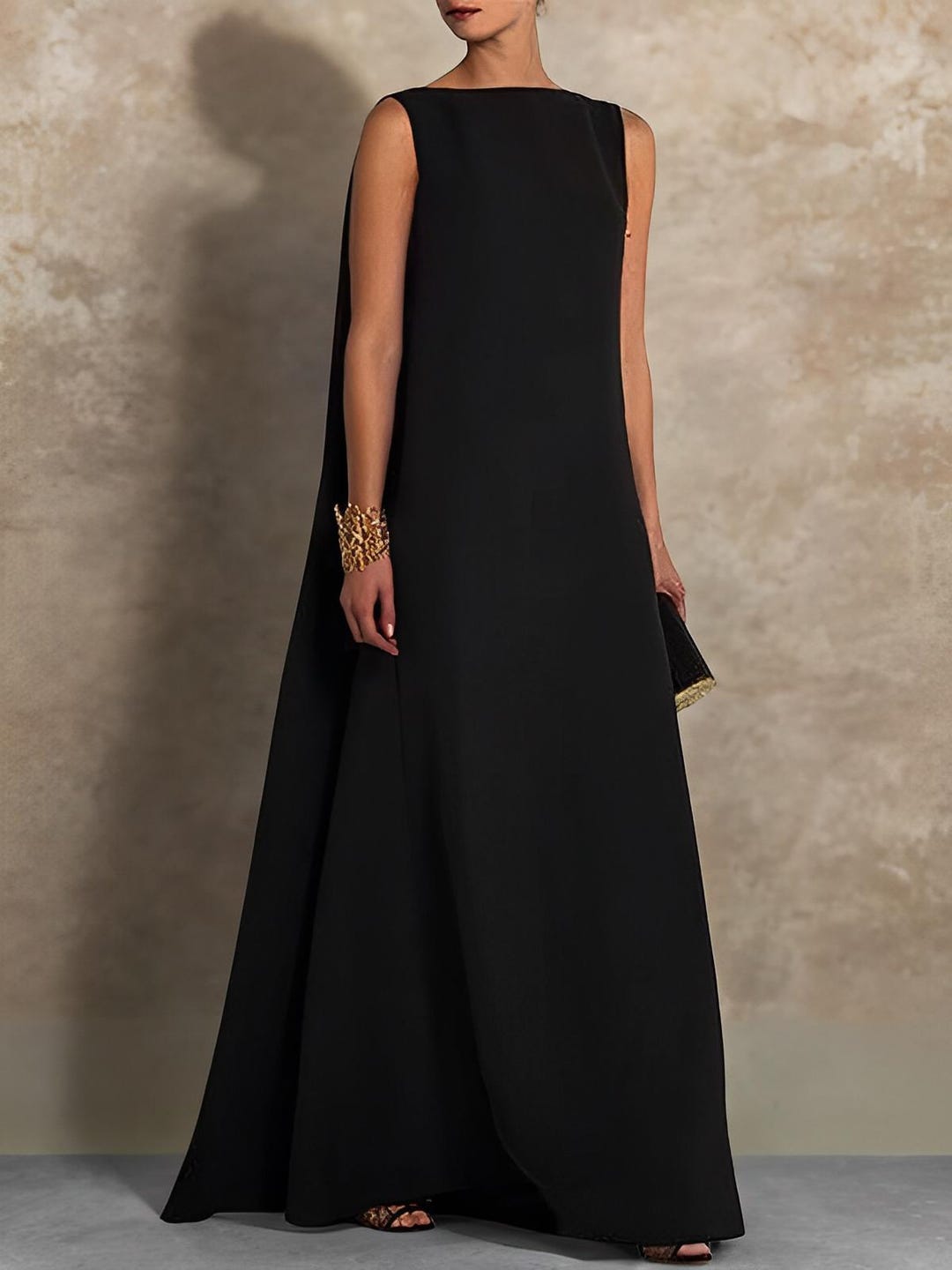 Fall Women Clothing Solid Color V-neck Sexy Backless Long Sleeves Split Pleated Dress