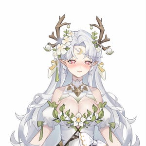 Premade Customizable live2d  Vtube studio Model/Cute elf girl/live2d avatars/editable&rigging