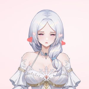 Customizable live2d vtube model/editable&rigging/Cute snow girl, A variety of emotions and actions/Vtuber Male and Female/Ready to use