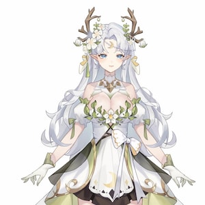 Customizable Premade live2d  Vtube studio Model/Cute elf girl/live2d avatars/editable&rigging