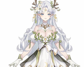 Customizable Premade live2d  Vtube studio Model/Cute elf girl/live2d avatars/editable&rigging