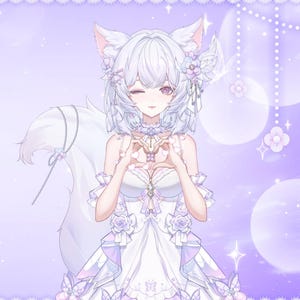 premade live2d model/ Cute fox vtuber model/fully rigged/Free 3 backgrounds+8action+Lots of emoticons