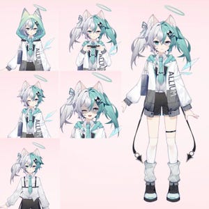 Premade/Customizable Live2D Vtuber Model/Editable & Rigging/Cute girl/vtuber Studio