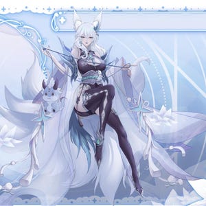 premade  live2d vtuber model/editable&rigging/Snow Queen/Free sending of live broadcast room background pictures/Multiple emotions