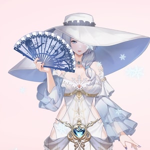 Premade live2d vtube model/editable&rigging/Cute snow girl, A variety of emotions and actions/Vtuber Male and Female/Ready to use