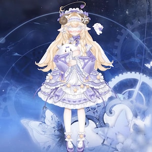 live2d models/cute maid vtuber models/fully rigged/premade vtuber models/you tube twitch streaming/ready to use/vtube studio