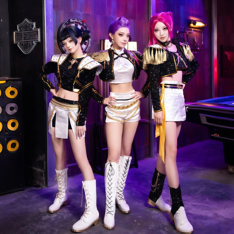 Costume Rumi Kpop Pour Fille – Déguisement Cosplay Anime Avec Gilet Et Short, Tailles 130-150 Cm
