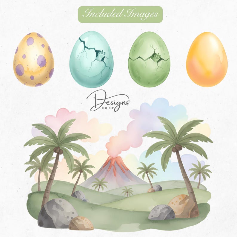 Watercolor Baby Dinosaur Clipart: 63 Dino Pngs (digital Download) - Etsy