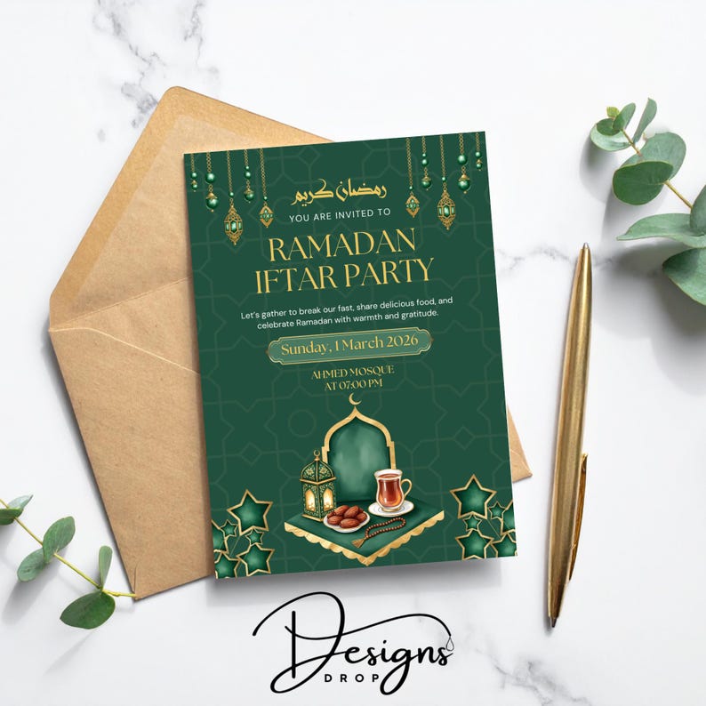 Luxury Islamic Ramadan clipart for invitations and printables
