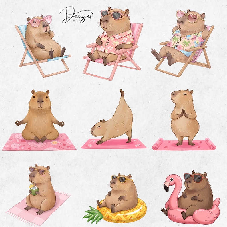 Capybara in yoga pose, Summer Capybara, capybara on beach chair, 
cartoon capybara, capybara Drawing, Png capybara, Kapibara clip Art,
clipart Capybara, Kapibara png, capybara watercolor clipart, Kawaii Capybara Png
Capybara Png bundle
Capybara Digital
