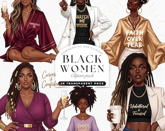 Schwarze Frau Motivation Clipart, schwarze Frau Empowerment Clipart, schwarze Boss Lady, Afroamerikanerfrau, Afro Frauen png