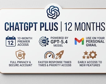Cuenta privada ChatGPT Plus / 12 meses / Entrega inmediata / Acceso global / Lea atentamente