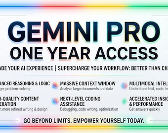 Suscripción a Gemini AI por 12 meses / Cuenta privada / Entrega inmediata / Envío internacional