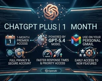 ChatGPT Plus 1 Month Access – Private Account with Instant Delivery & Global Availability