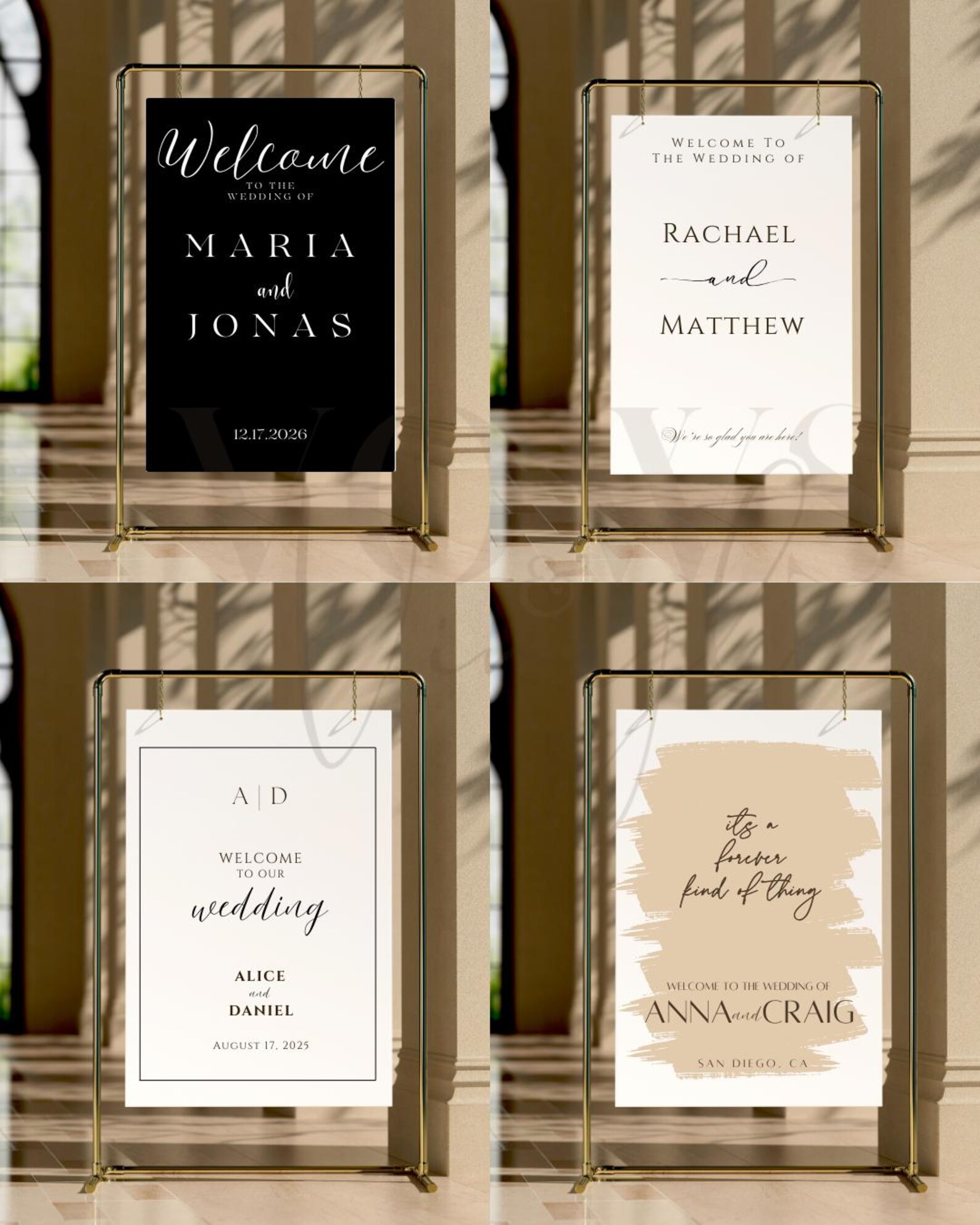 Custom Welcome Sign | Personalized Event Signage for Weddings, Baby ...