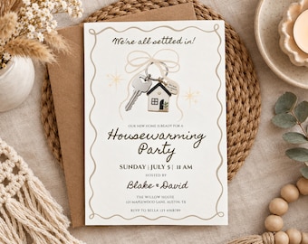 Modern Housewarming Invitation Template, Editable Housewarming Party Invite, Home Sweet Home, New Home Celebration, Printable Invite