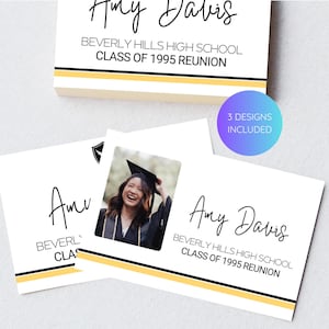 Custom Class Reunion Name Tag, Editable Reunion Name Tag, Any Year Class Reunion, Name Badge, Class Reunion Party Decor, DIY Printable Tag