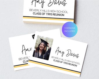 Custom Class Reunion Name Tag, Editable Reunion Name Tag, Any Year Class Reunion, Name Badge, Class Reunion Party Decor, DIY Printable Tag