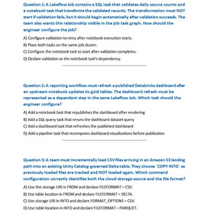 Databricks Certified Data Engineer Associate Exam Guide PDF | 4 Practice Tests, 180 Questions & Explanations image 5