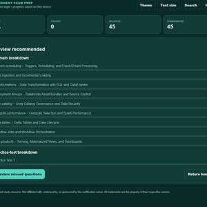 Databricks Certified Data Engineer Associate Exam Simulator HTML | 5 Practice Tests, 225 Q&A + Flashcards image 2