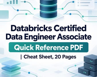 Databricks Certified Data Engineer Associate Quick Reference PDF | Cheat Sheet, 20 Pages