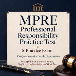 Guide d'examen MPRE (PDF) | 5 examens blancs, 500 questions-réponses sur la déontologie juridique avec explications