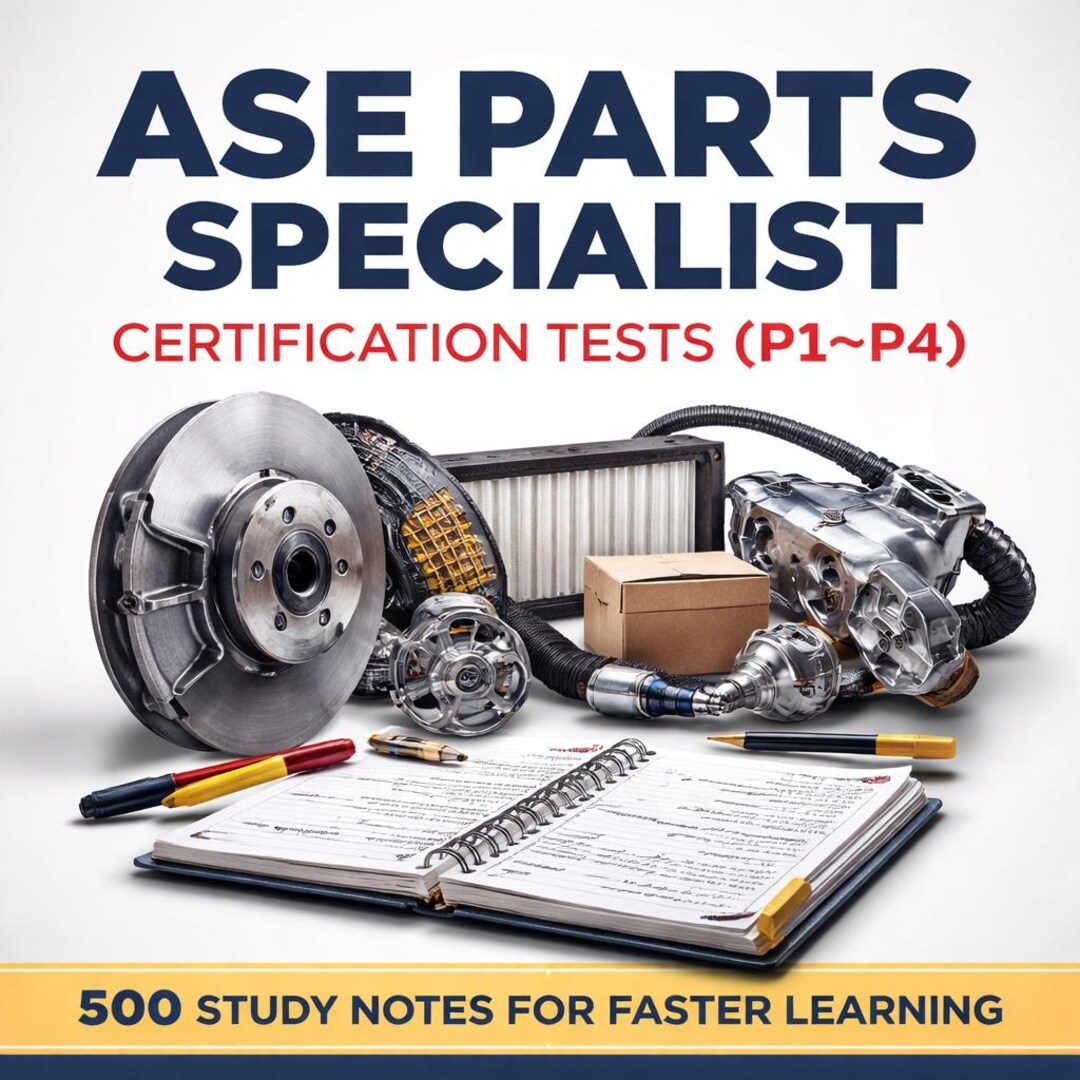 ASE Parts Specialist Certification Tests (P1–P4) - 500 Study Notes - Etsy