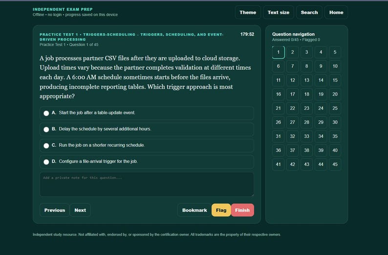 Databricks Certified Data Engineer Associate Exam Simulator HTML | 5 Practice Tests, 225 Q&A + Flashcards image 3