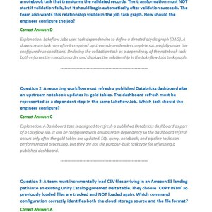 Databricks Certified Data Engineer Associate Exam Guide PDF | 4 Practice Tests, 180 Questions & Explanations image 2