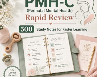 PMH-C Rapid Review PDF | 500 Perinatal Mental Health Study Notes