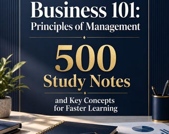 Business 101 Principles of Management Rapid Review PDF | 500 Study Notes & Key Concepts