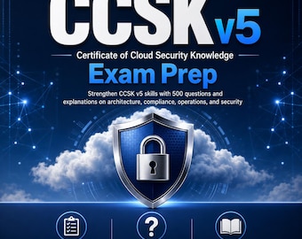 CCSK v5 Certificate of Cloud Security Knowledge Exam Prep PDF | 500 Questions + Detailed Explanations