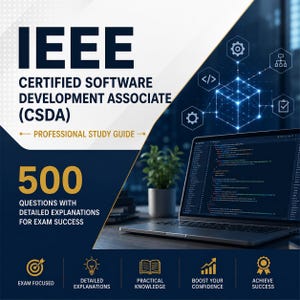 PDF de preparación para el examen IEEE CSDA: 500 preguntas de práctica sobre desarrollo de software con explicaciones / Guía de estudio para la certificación