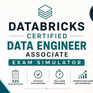 Databricks Certified Data Engineer Associate Exam Simulator HTML | 5 Practice Tests, 225 Q&A + Flashcards