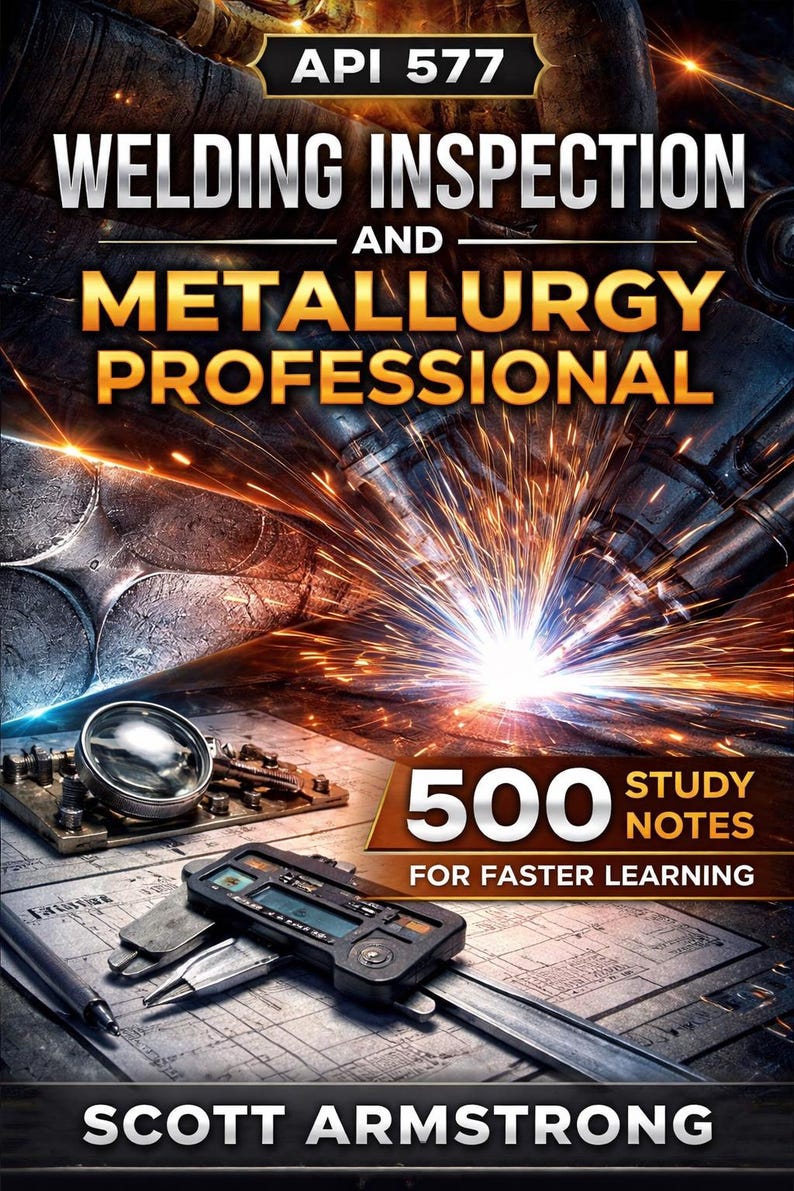 API 577 Welding Inspection and Metallurgy Professional: 500 Study Notes ...