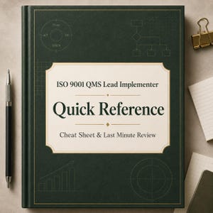 ISO 9001 QMS Lead Implementer Cheat Sheet PDF | Quick Reference Review