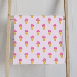 Strawberry Ice Cream Cones Repeating Pattern | Seamless Food Print | Digital Download for Fabric, Scrapbooking, Nursery Decor, Sublimation