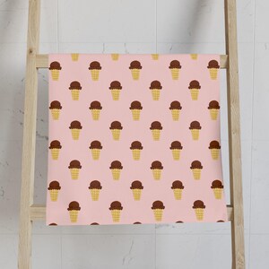 Chocolate Ice Cream Cones Repeating Pattern | Seamless Food Print | Digital Download for Fabric, Scrapbooking, Nursery Decor, Sublimation