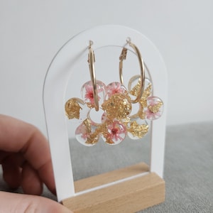 resin flower earrings