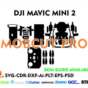 DJI Mavic Mini 2 Skin Schnittdatei Haut Vektor Vorlage