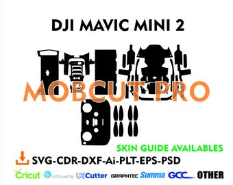 dji mavic mini 2 skin cut file skin vector template