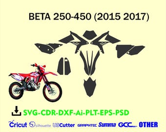 BETA 250-450 (2015-2017) skin vector template die skin template