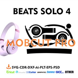 beats solo 4 ready skin vector template cutting file